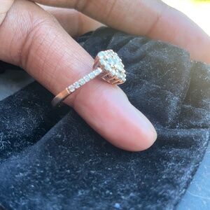 Heart shaped diamond ring